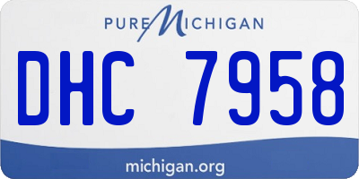MI license plate DHC7958