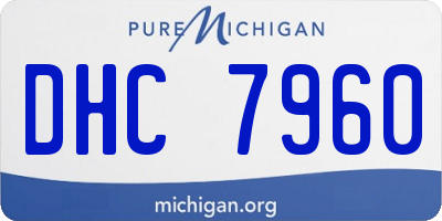 MI license plate DHC7960