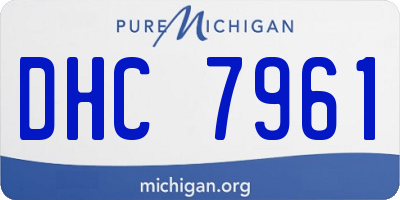 MI license plate DHC7961