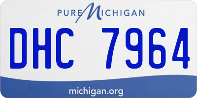 MI license plate DHC7964