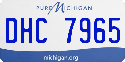 MI license plate DHC7965
