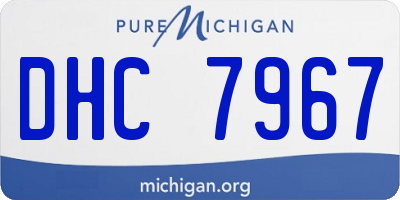 MI license plate DHC7967
