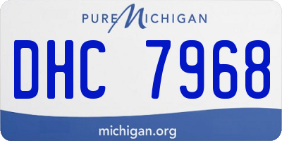 MI license plate DHC7968