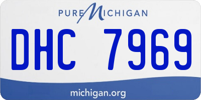MI license plate DHC7969
