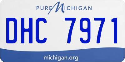 MI license plate DHC7971