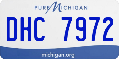 MI license plate DHC7972