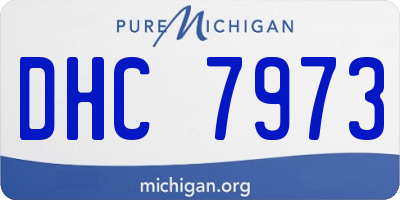 MI license plate DHC7973