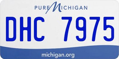 MI license plate DHC7975