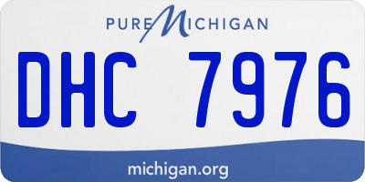 MI license plate DHC7976