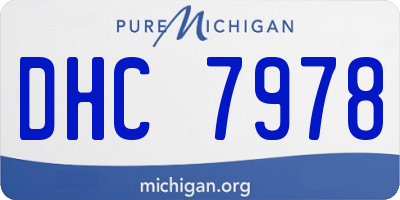 MI license plate DHC7978