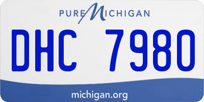 MI license plate DHC7980