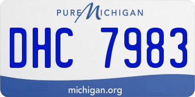 MI license plate DHC7983