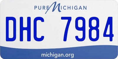 MI license plate DHC7984