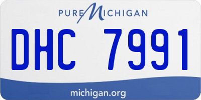 MI license plate DHC7991