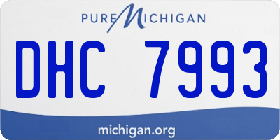 MI license plate DHC7993