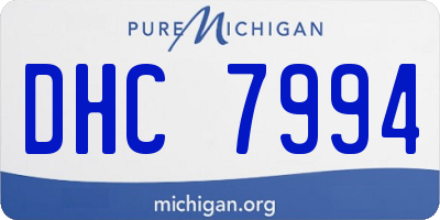 MI license plate DHC7994