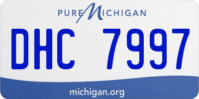 MI license plate DHC7997
