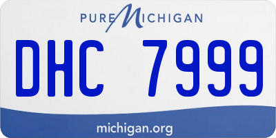 MI license plate DHC7999