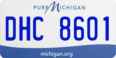 MI license plate DHC8601