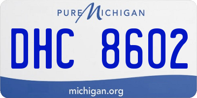 MI license plate DHC8602