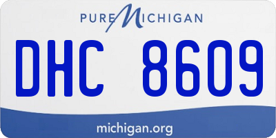 MI license plate DHC8609