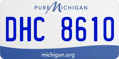 MI license plate DHC8610