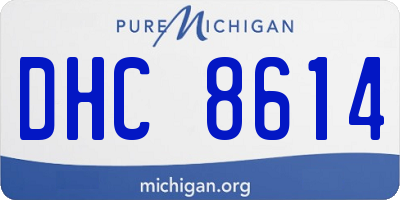 MI license plate DHC8614