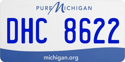 MI license plate DHC8622