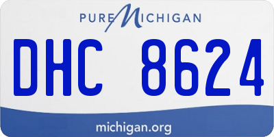 MI license plate DHC8624