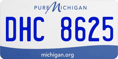 MI license plate DHC8625