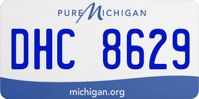 MI license plate DHC8629