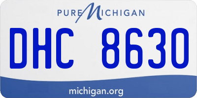 MI license plate DHC8630