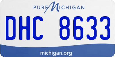 MI license plate DHC8633