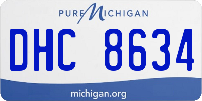 MI license plate DHC8634
