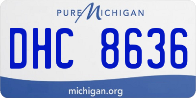 MI license plate DHC8636