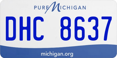 MI license plate DHC8637