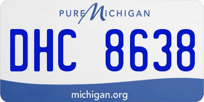MI license plate DHC8638