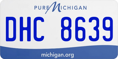 MI license plate DHC8639