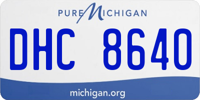MI license plate DHC8640