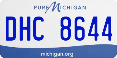 MI license plate DHC8644
