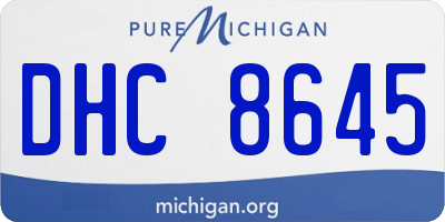 MI license plate DHC8645