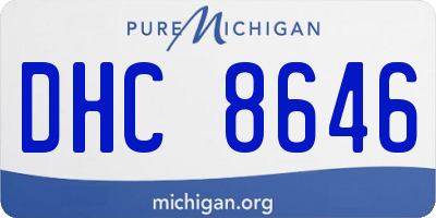 MI license plate DHC8646