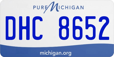 MI license plate DHC8652