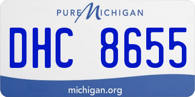 MI license plate DHC8655