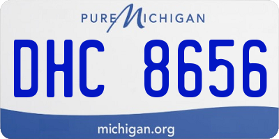 MI license plate DHC8656