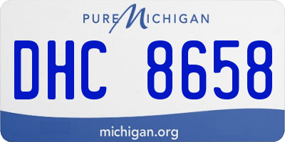 MI license plate DHC8658