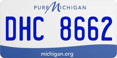 MI license plate DHC8662