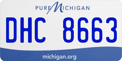 MI license plate DHC8663