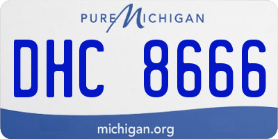 MI license plate DHC8666