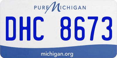 MI license plate DHC8673